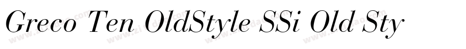 Greco Ten OldStyle SSi Old Style Figures字体转换